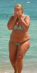 fat woman in bikini