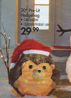 Baby Jesus was wrapped in a furry hedgehog.