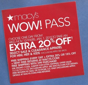 Another Macy's sale.